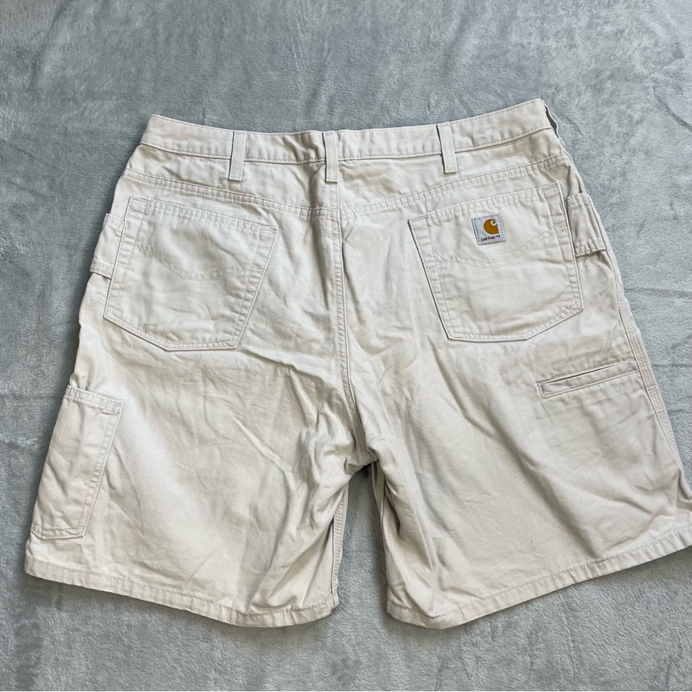 Carhartt Shorts 18 Womens WB190 Canvas Carpenter Work Putty